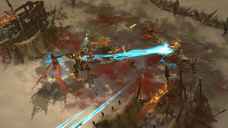 can 4 players play diablo 3 on one switch