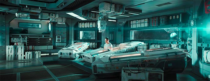 Wandering Earth Movie Review Liu Spaceship