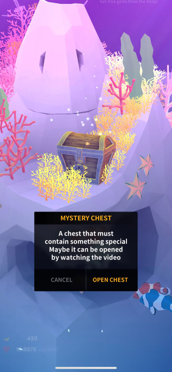 Tap Tap Fish Review Treasure Chest Ads