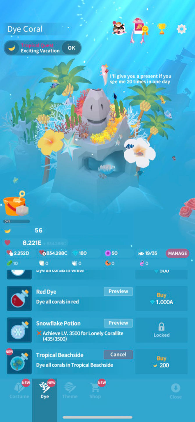 Tap Tap Fish Review Interface