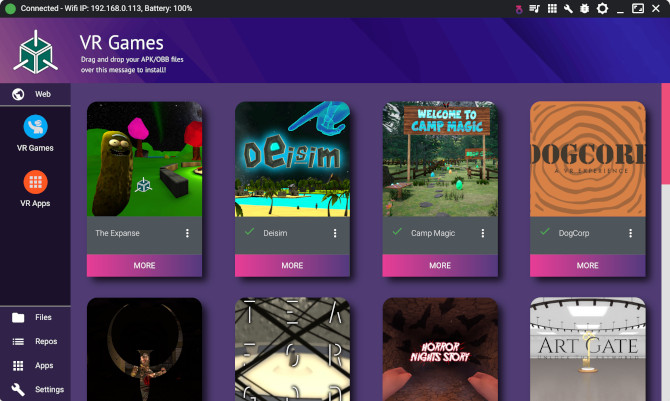 oculus quest sideload games list