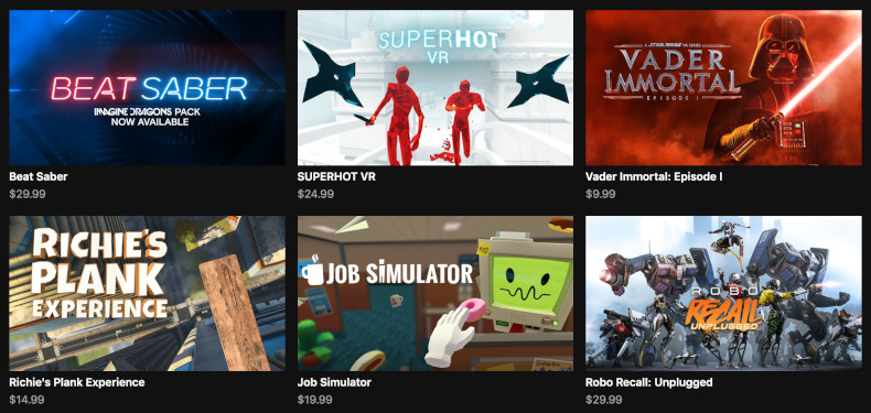 price of oculus quest games