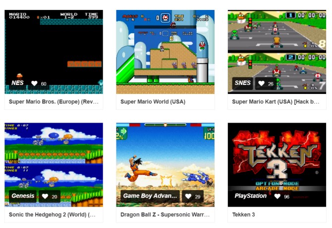 play retro games in browser