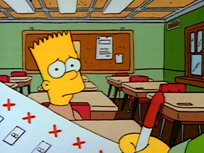 Bart #Pencife #regrets #triste - Émotion_des _simpsons